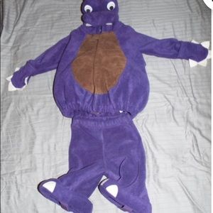 OLD NAVY Purple Dragon Plush Padded Halloween Dress-Up Costume~3-6 months warm